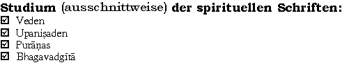 Studium der spirituellen Schriften